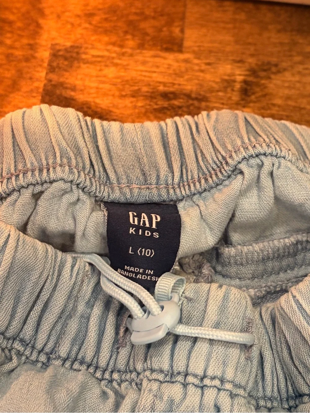 GAP Kids Pale Blue Elastic Waist Denim Jogger Pants